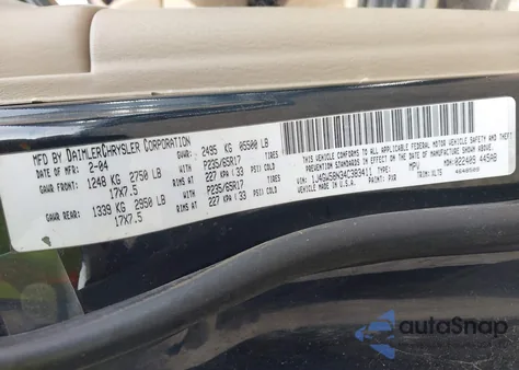 2004 Jeep Grand Cherokee Limited z USA, uszkodzony, nr VIN 1J4GW58N34C383411